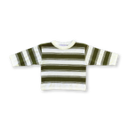 Organic 7-Stripe Long Sleeve Tee - Herb