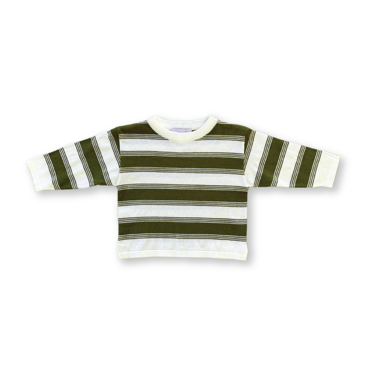 Grown Organic 7-Stripe Long Sleeve Tee - Herb