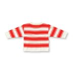 Organic 7-Stripe Long Sleeve Tee - Tomato