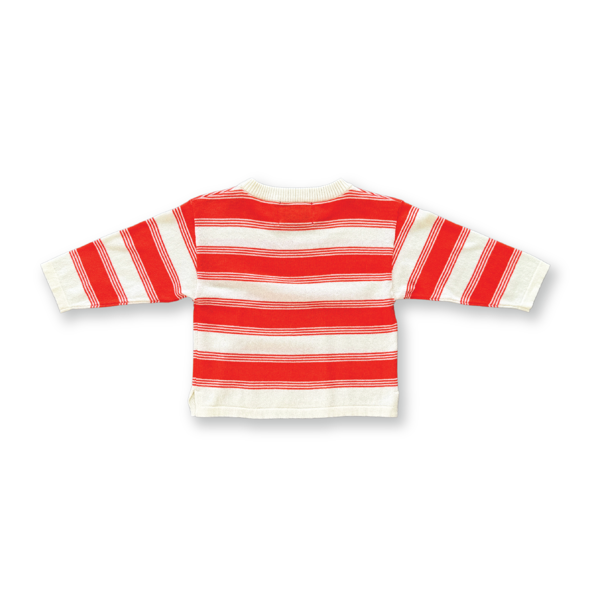 Grown Organic 7-Stripe Long Sleeve Tee - Tomato