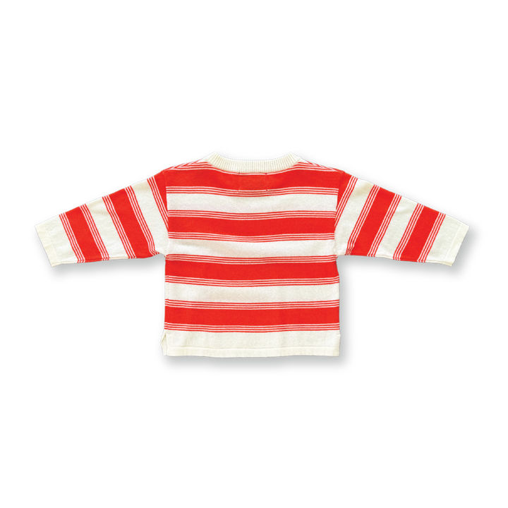 Grown Organic 7-Stripe Long Sleeve Tee - Tomato