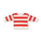 Organic 7-Stripe Long Sleeve Tee - Tomato