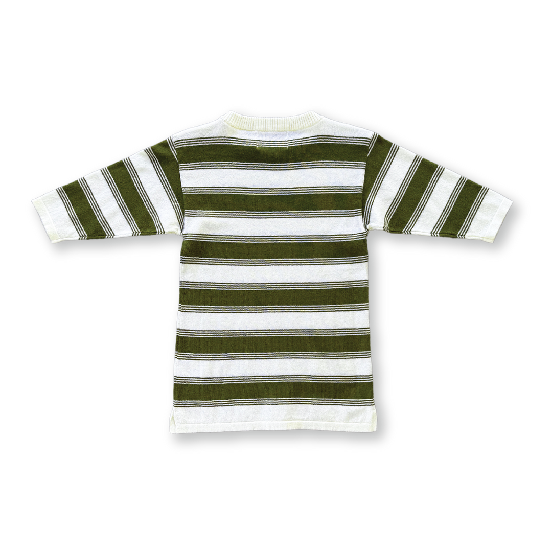 Grown Organic 7-Stripe Dress - Herb
