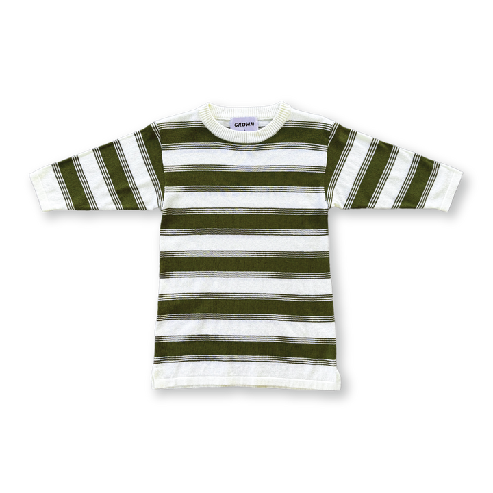 Grown Organic 7-Stripe Dress - Herb