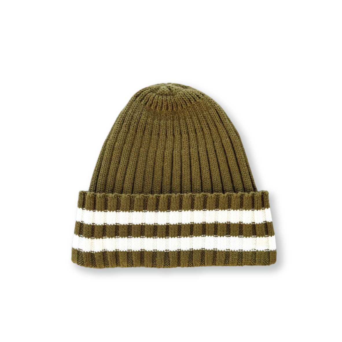 Organic Striped Pixie Beanie - Herb