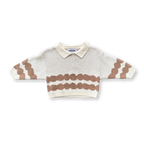 Pebble Collar Pull Over - Milk & Clay