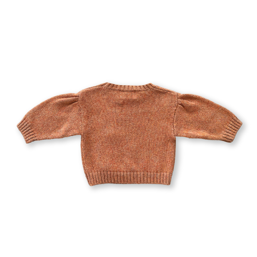 Grown Fleck Yarn Pull Over - Tawny