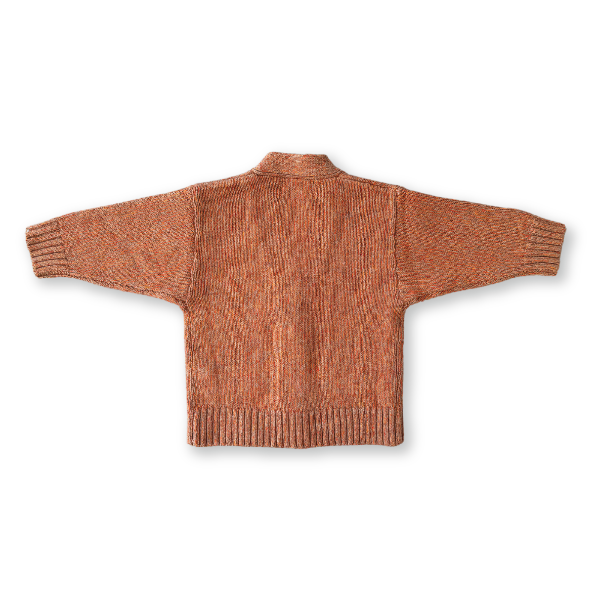Grown Fleck Yarn Pocket Cardigan - Tawny