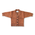 Fleck Yarn Pocket Cardigan - Tawny