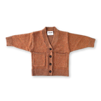 Fleck Yarn Pocket Cardigan - Tawny