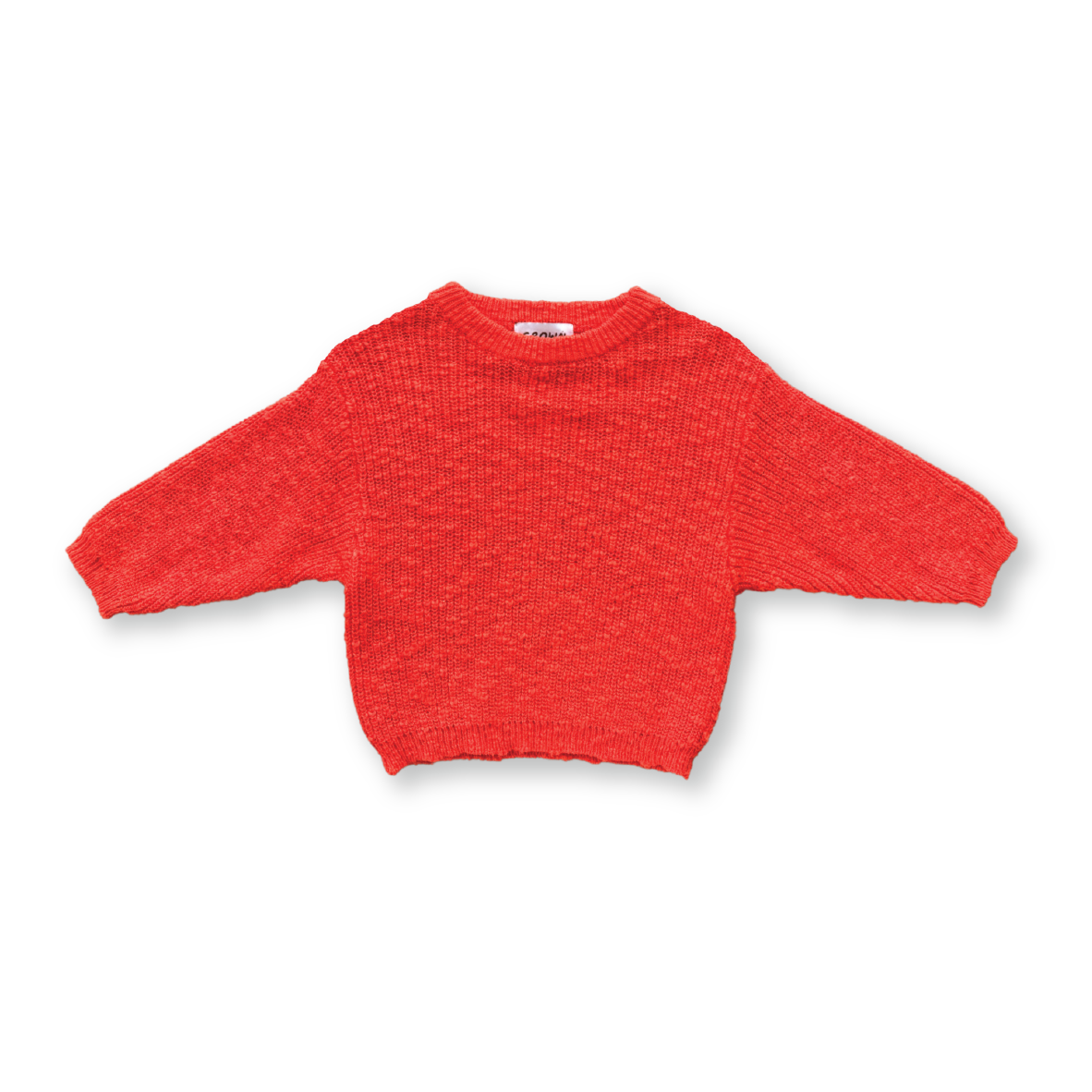 Grown Chunky Rib Organic Pull Over - Tomato