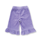 Organic Frill Cord Pant - Iris