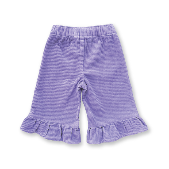 Grown Organic Frill Cord Pant - Iris