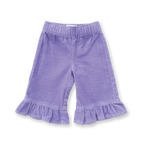 Organic Frill Cord Pant - Iris