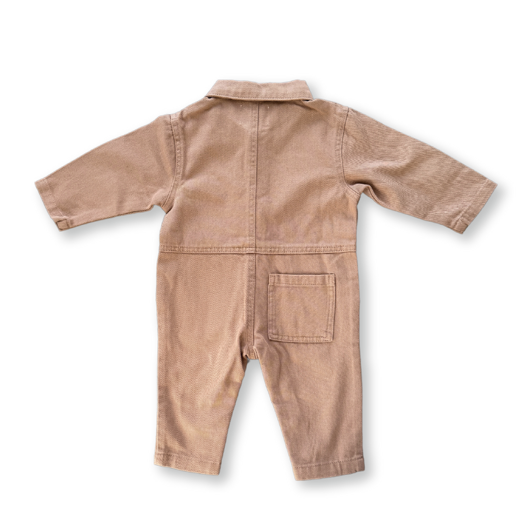 Grown Organic Denim Boilersuit - Clay