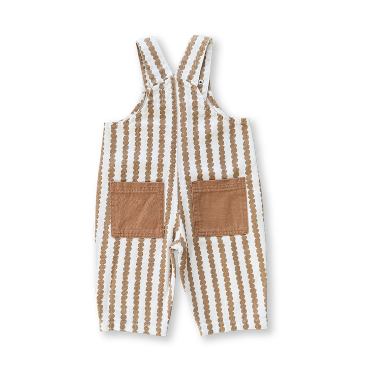 Grown Everyday Organic Overalls - Stacked Pebble