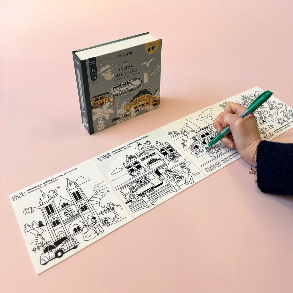 G'day Australia Tales - Reusable Colouring Book