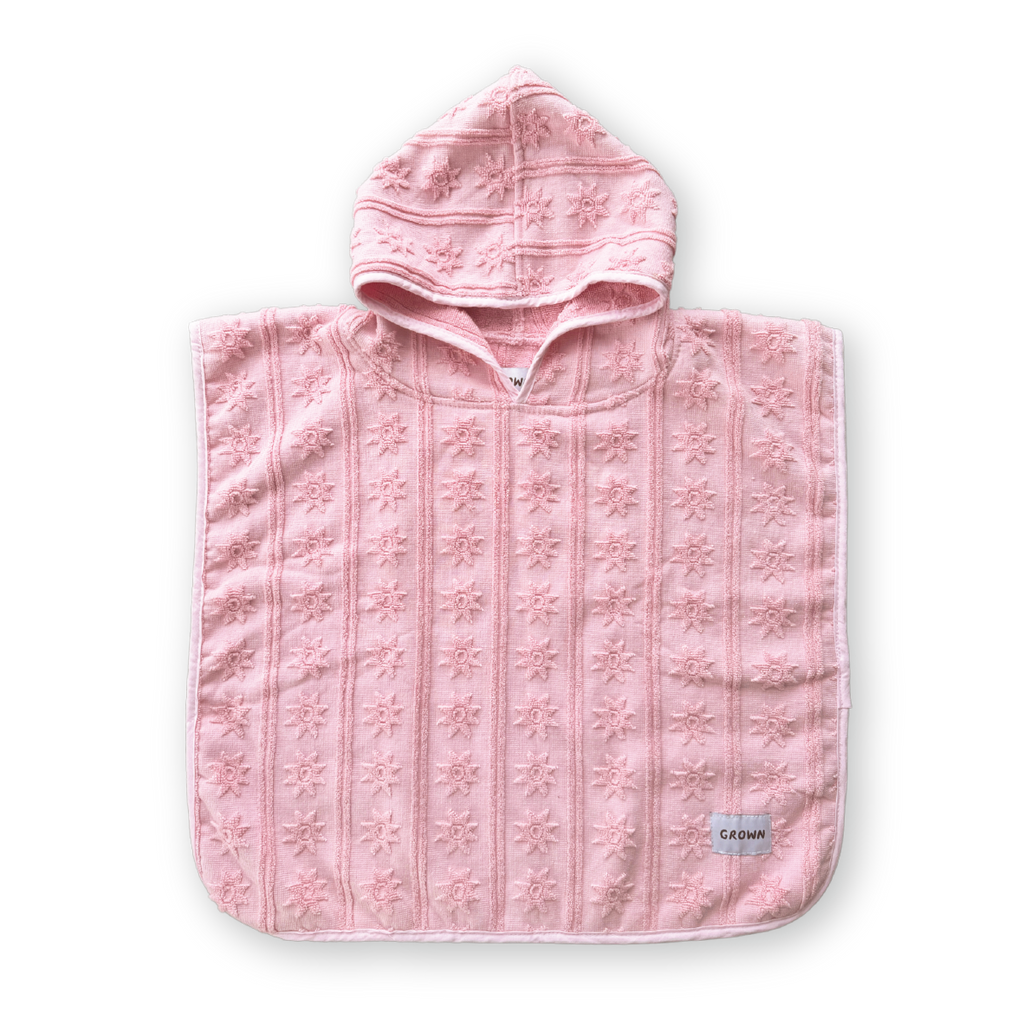 Terry Towelling Poncho - Blossom