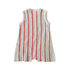 Grown Knitted Terry Striped Romper - Dune/Rosso