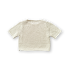 Grown Blanket Stitch Knitted Tee - Dune