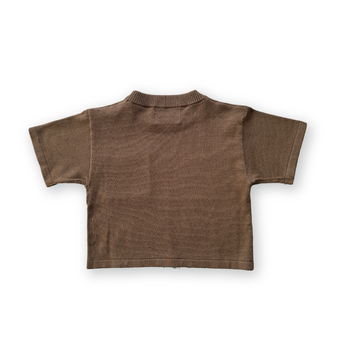 Grown Knitted Pocket Tee - Cafe