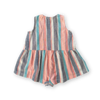 Grown Summer Stripe Cotton Romper