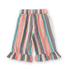 Grown Summer Stripe Cotton Frill Pant
