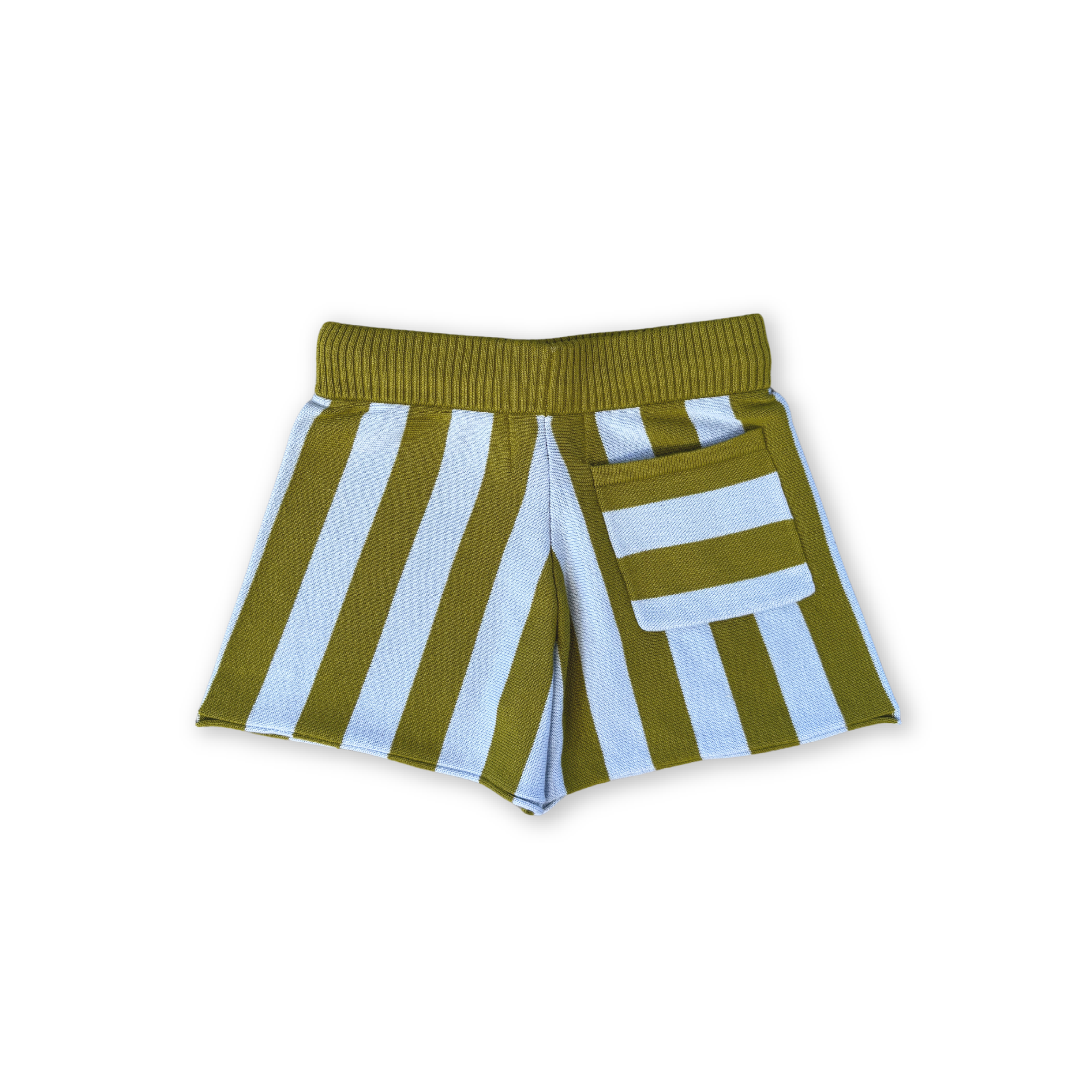 Organic Vertical Stripe Knit Shorts - Ocean & Leaf