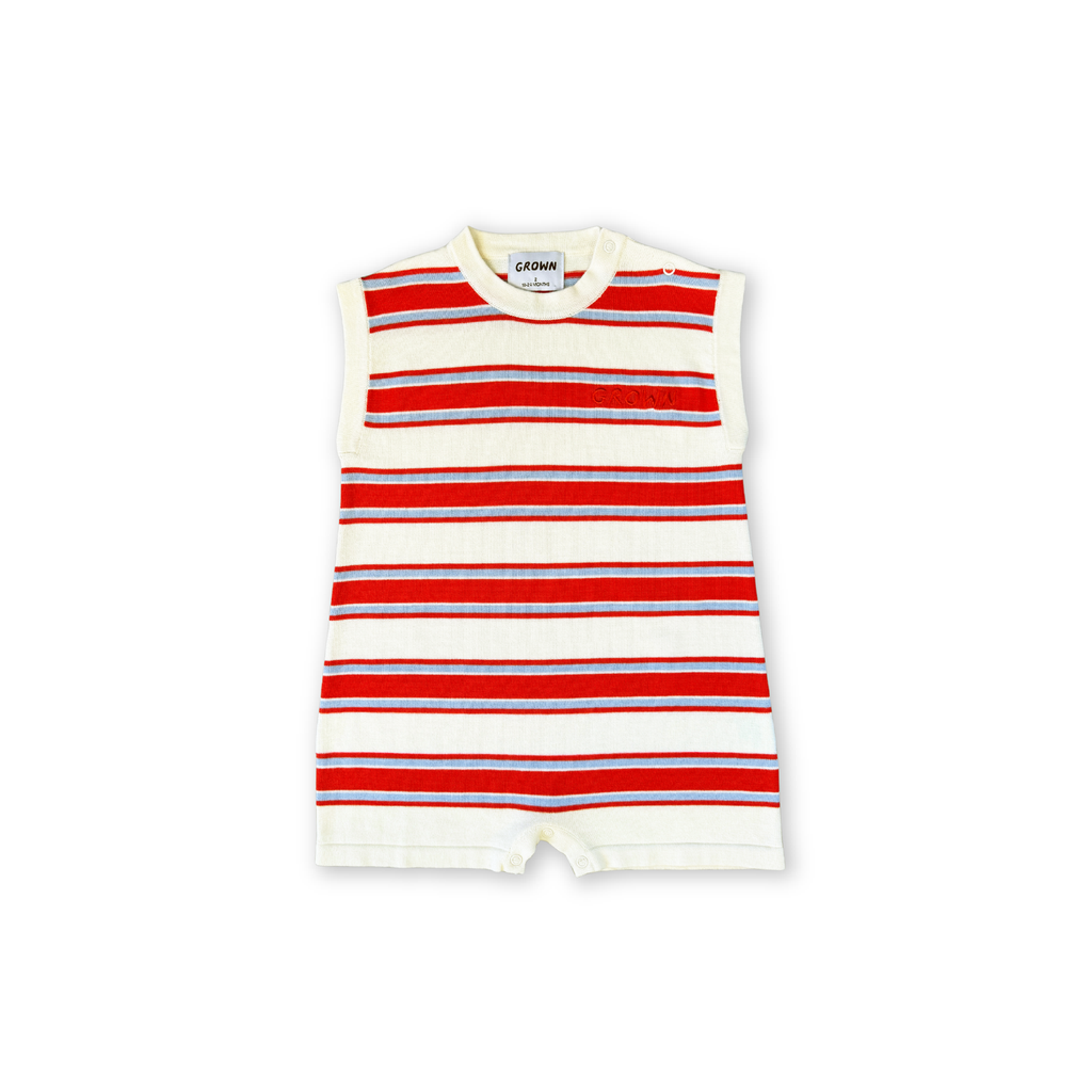 Organic Island Stripe Playsuit