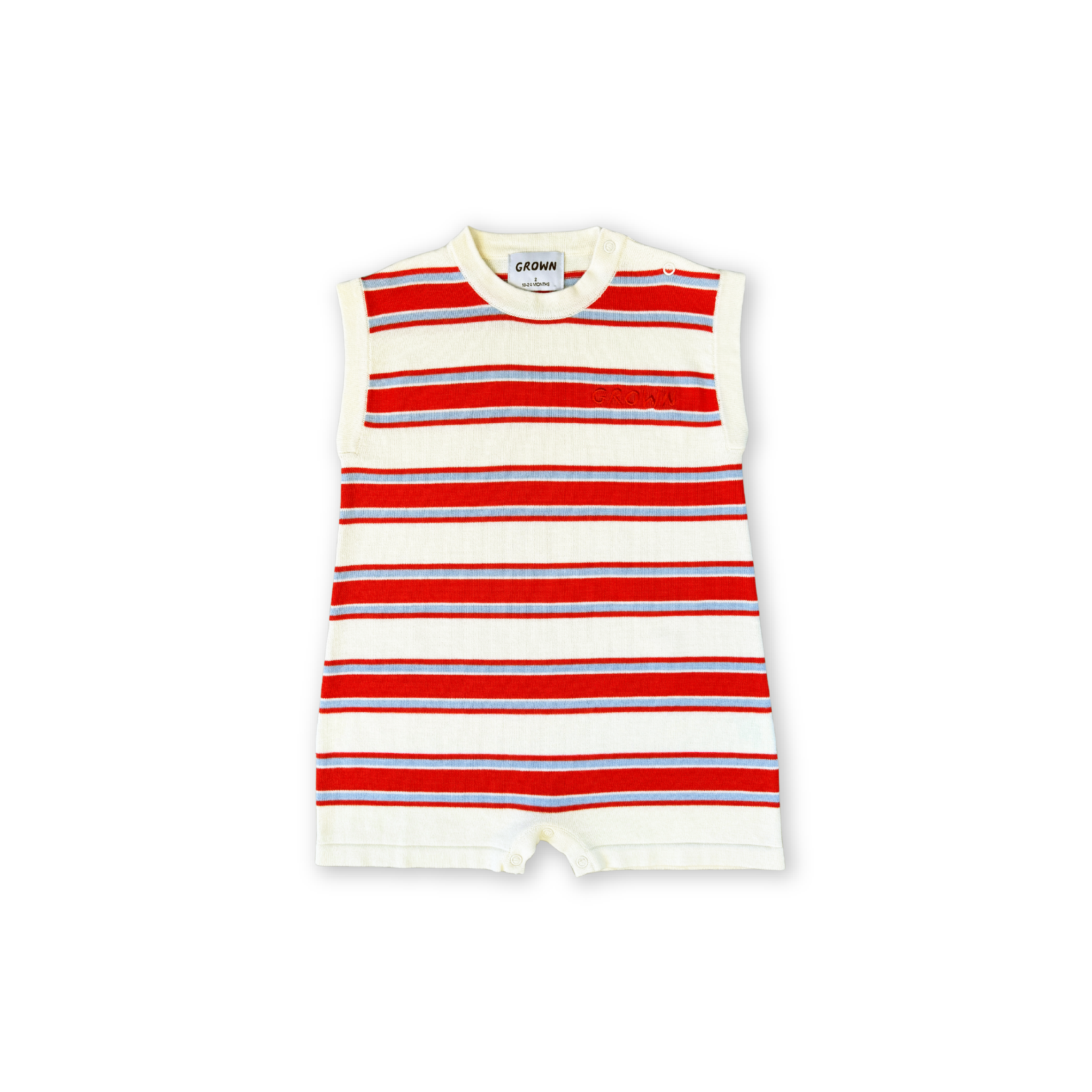 Organic Island Stripe Playsuit