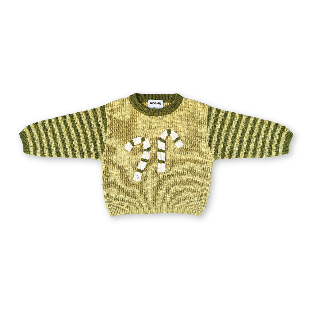 Organic Candy Cane Christmas Jumper