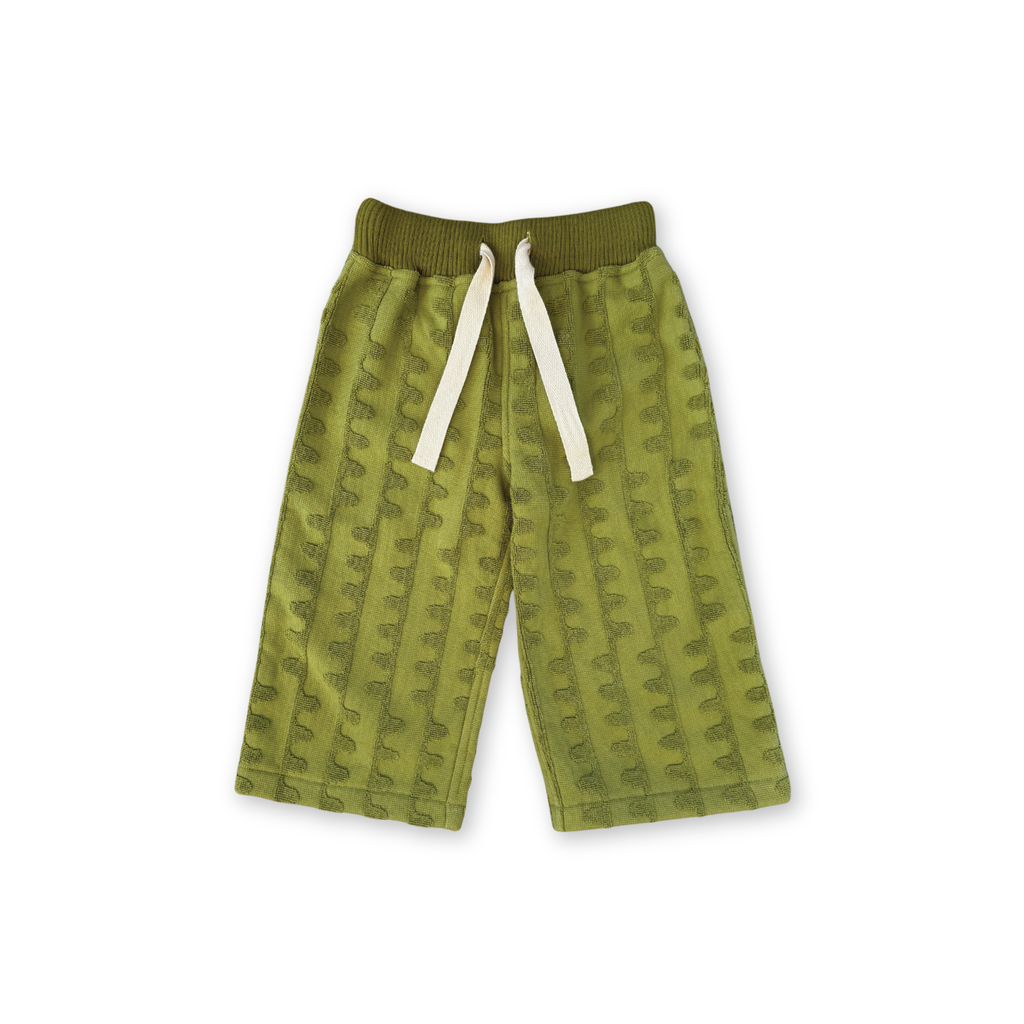 Terry Towelling Flow Pant - Leaf