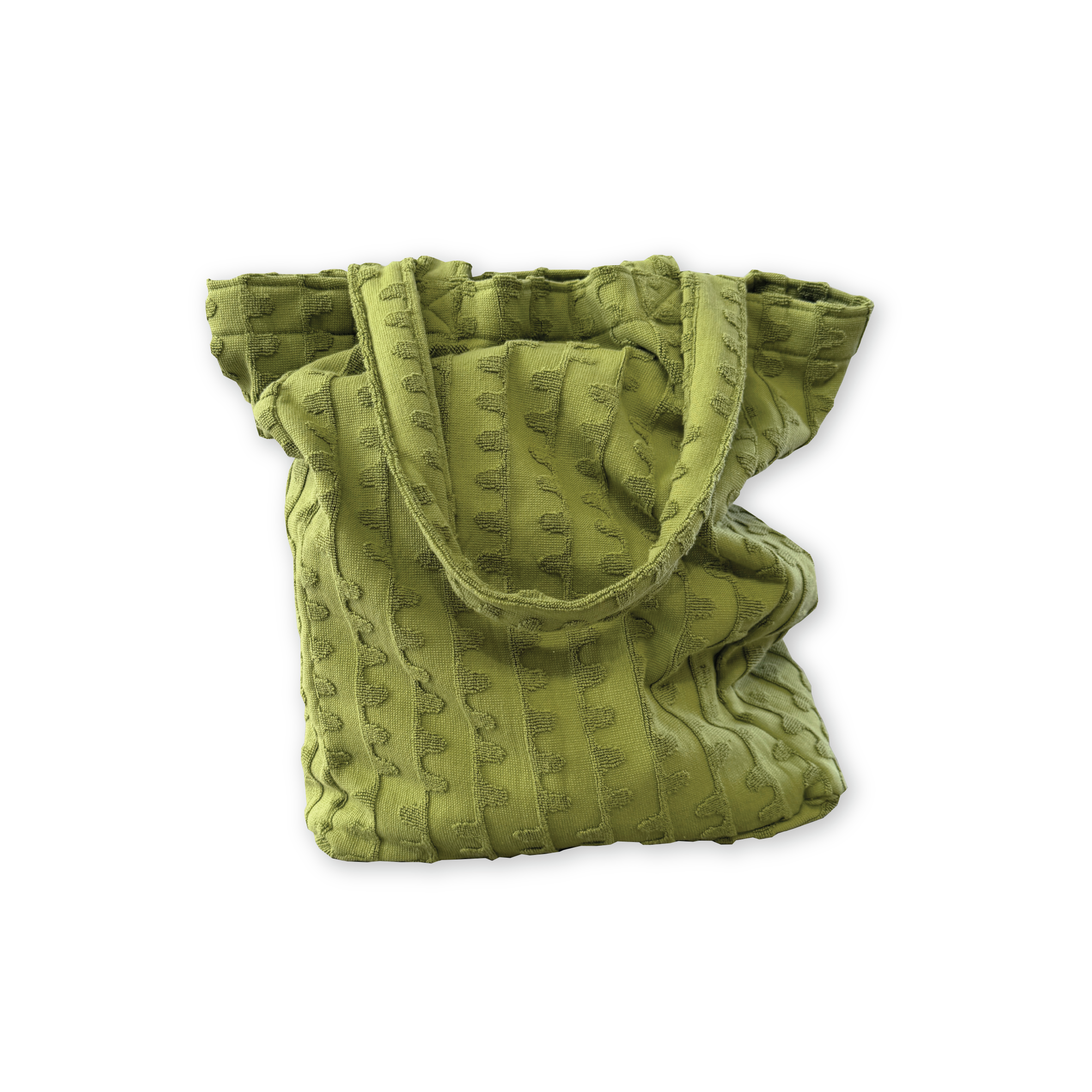 Terry Towelling Flow Beach Tote - Leaf