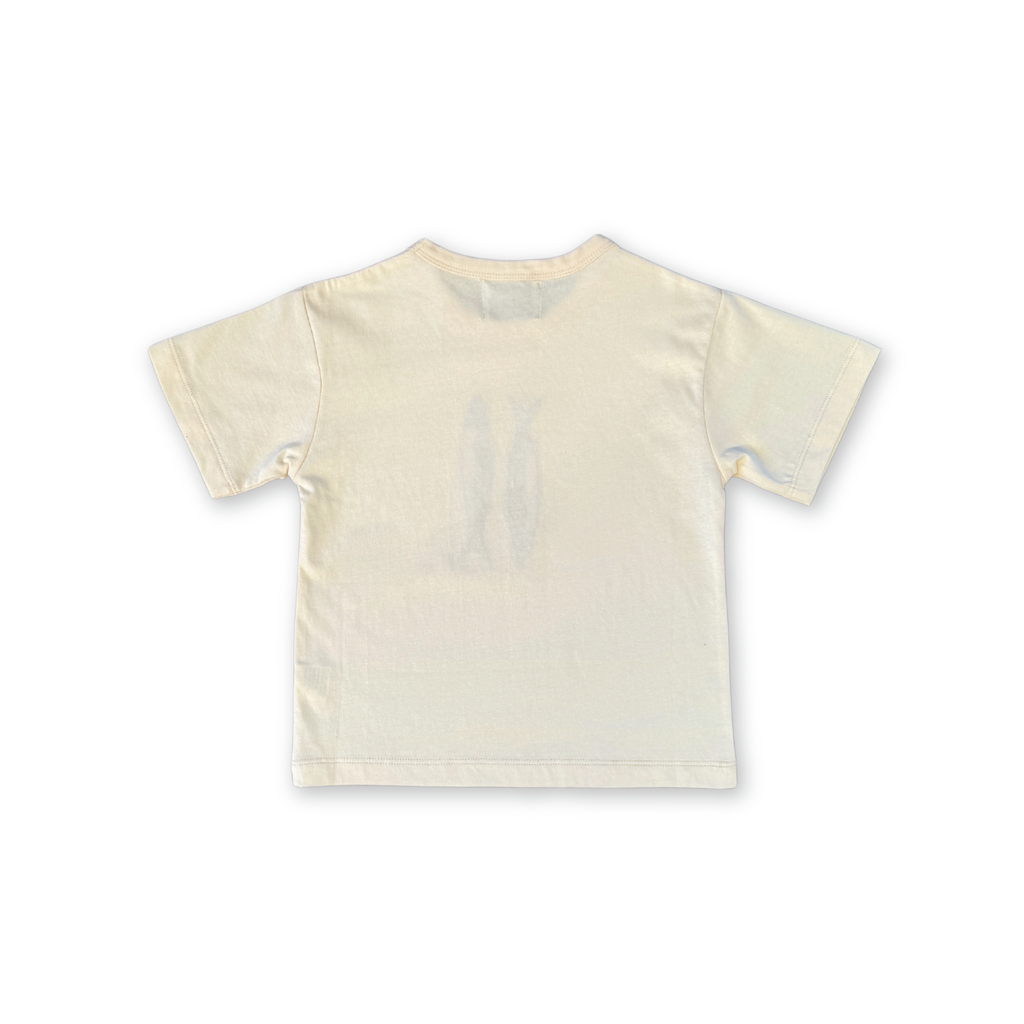 Organic Sardine Embroidered Tee - Milk