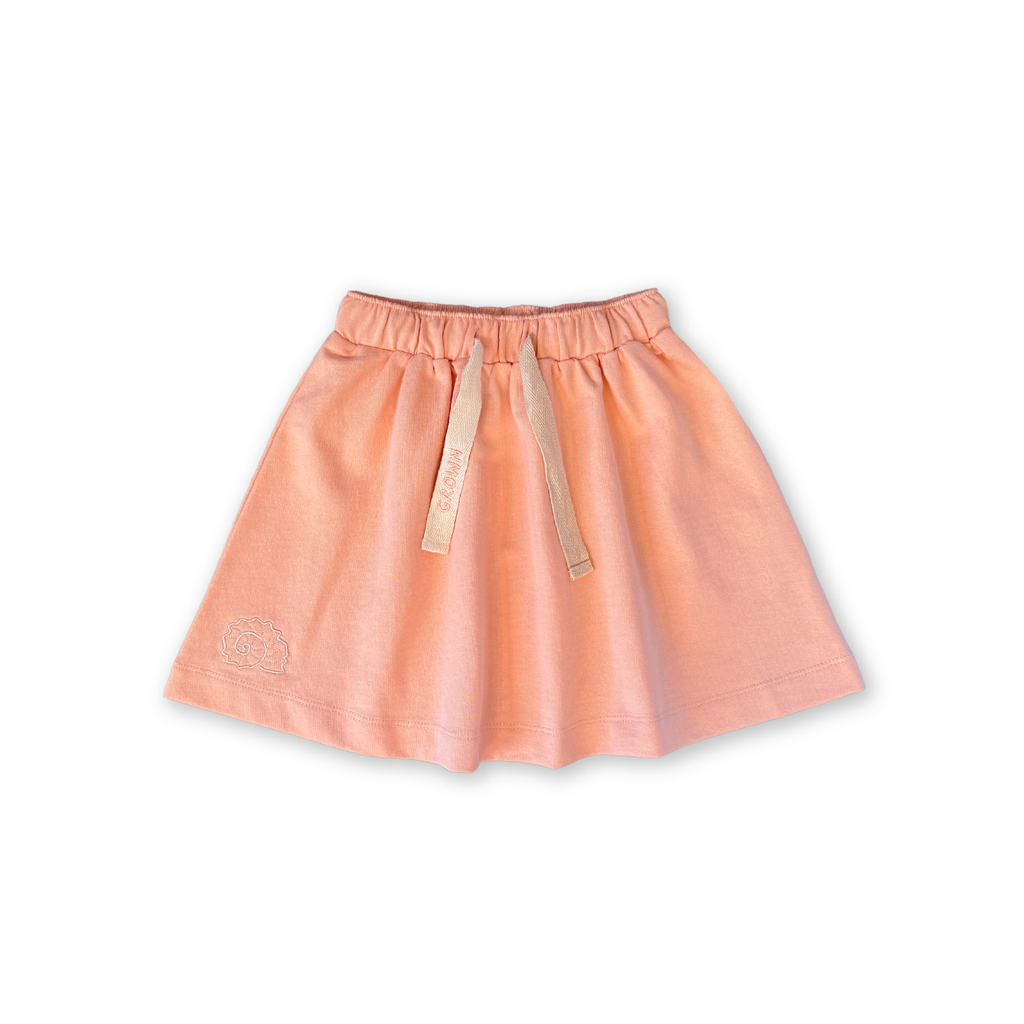 Organic French Terry Shell Skirt - Peachy
