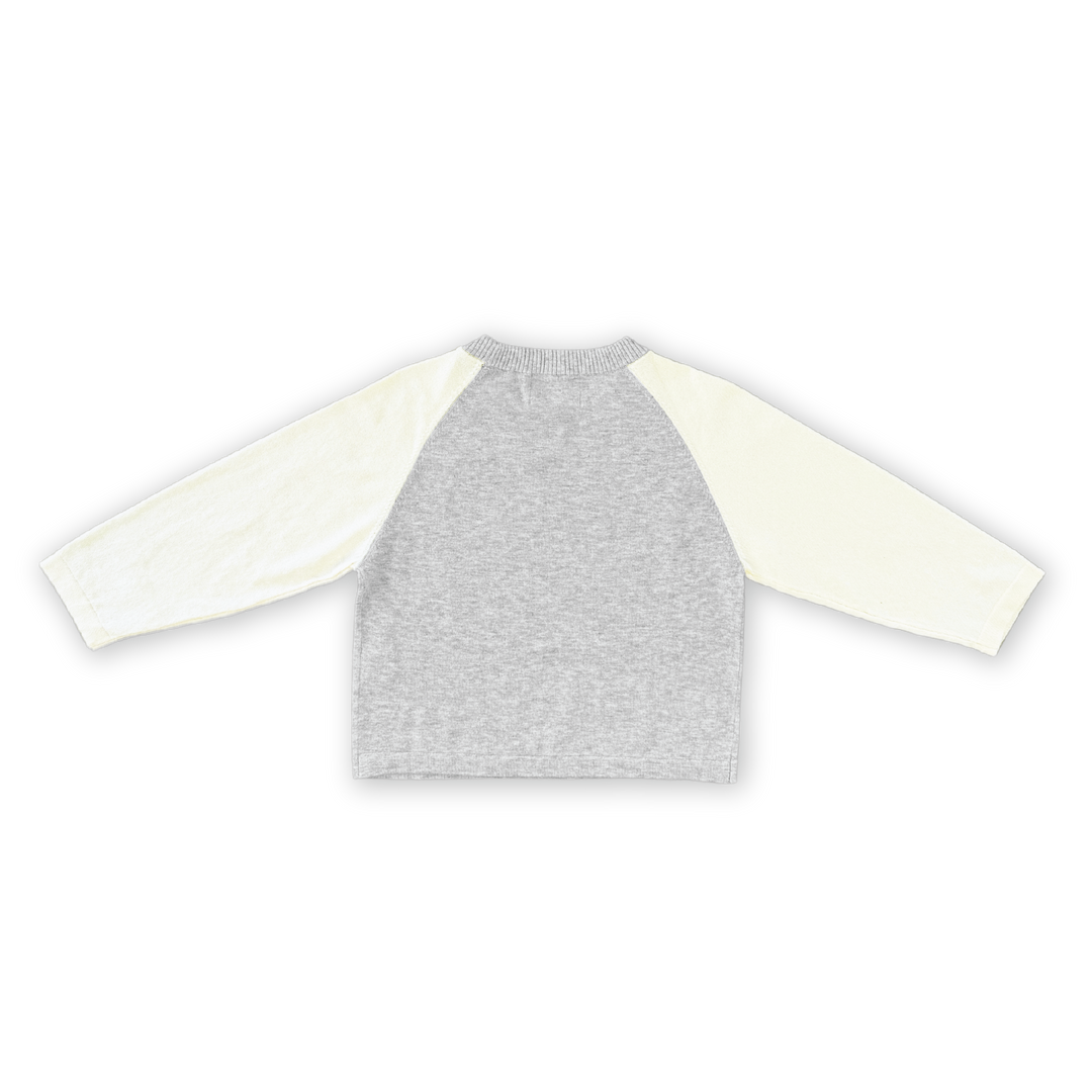 Grown Raglan Long Sleeve Tee - Grey Marle