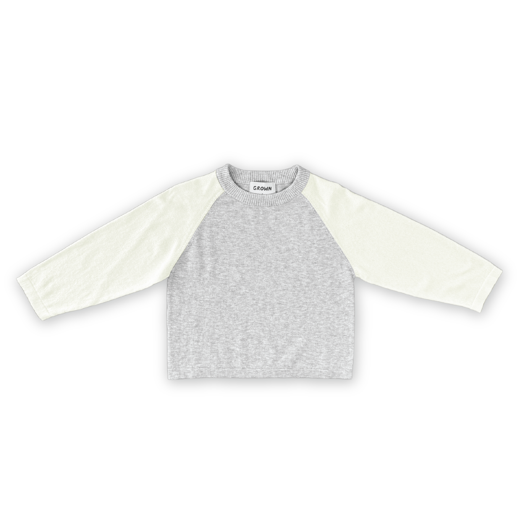 Grown Raglan Long Sleeve Tee - Grey Marle