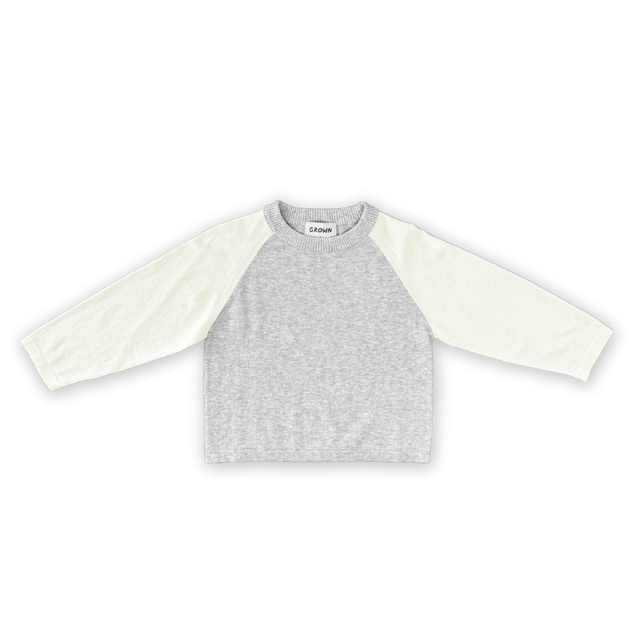 Grown Raglan Long Sleeve Tee - Grey Marle
