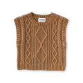 Chunky Cable Knit Vest - Toast