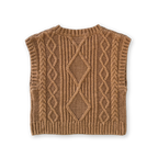 Chunky Cable Knit Vest - Toast