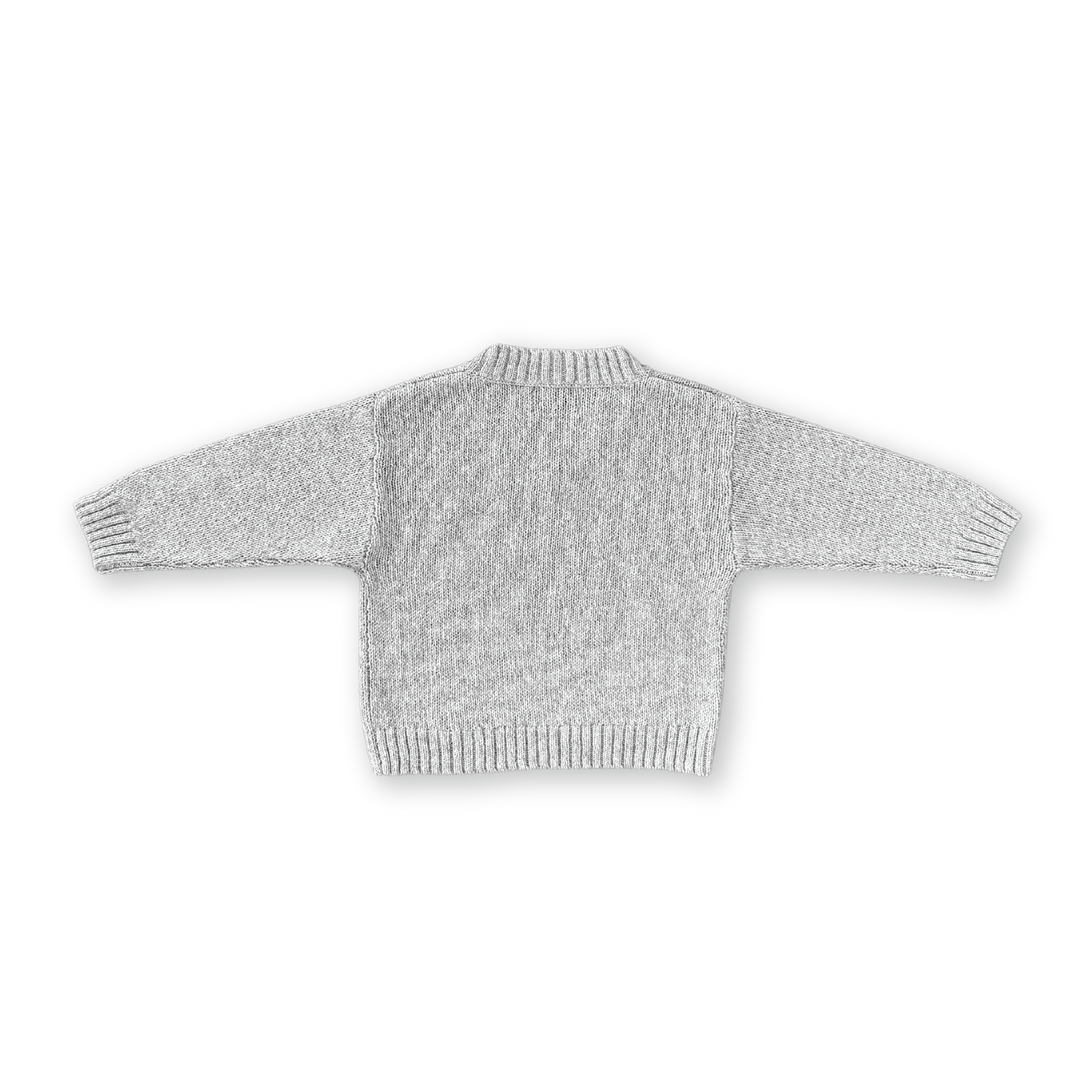 Grown V-Neck Pull Over - Grey Marle
