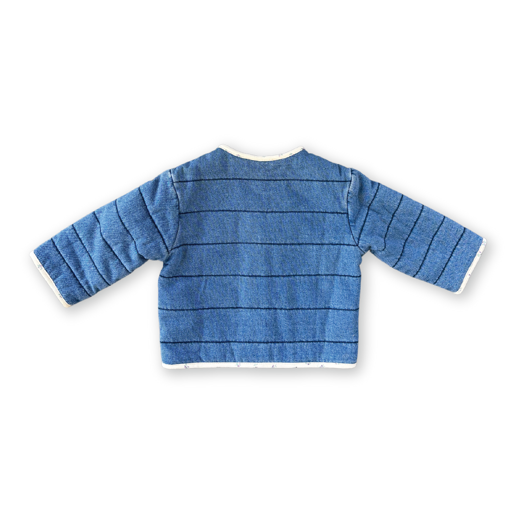 Grown Quilted Reversible Jacket - Denim & Garden