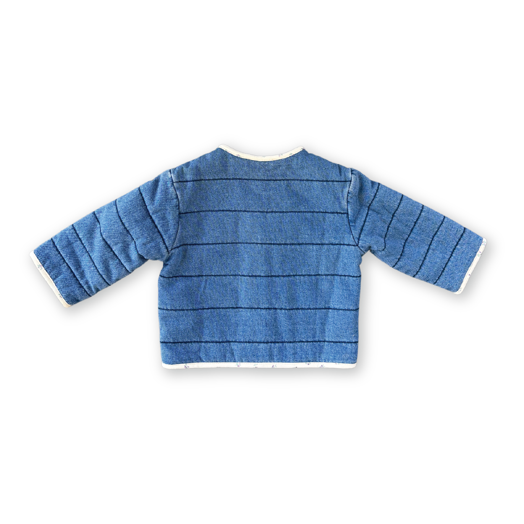 Grown Quilted Reversible Jacket - Denim & Garden