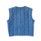Quilted Reversible Vest - Denim & Paint