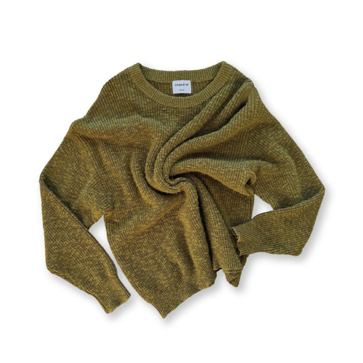 Grown Ladies Oversized Rib Pull Over - Herb