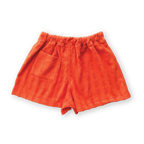 Grown Ladies Terry Shorts - Blocks Rosso