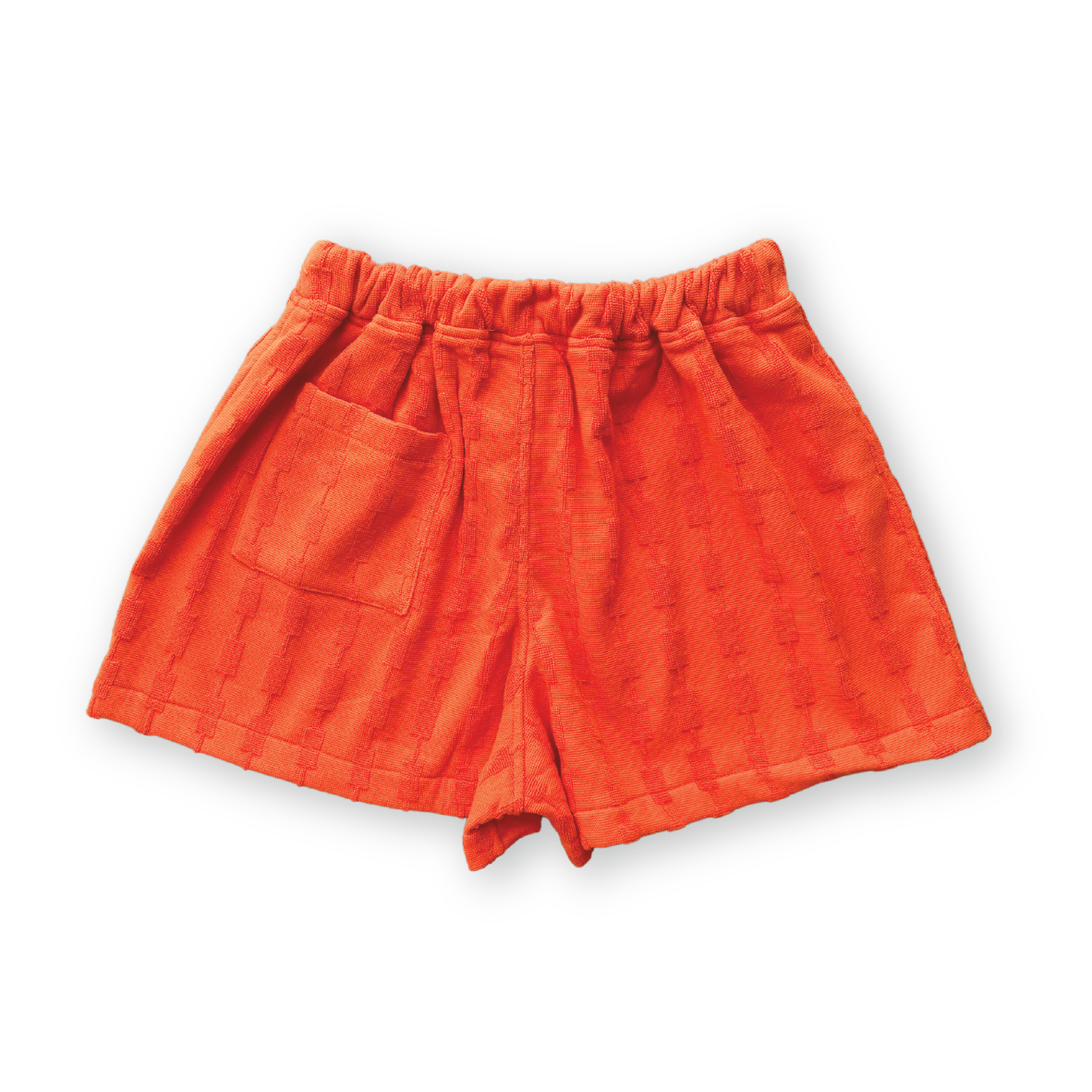 Grown Ladies Terry Shorts - Blocks Rosso