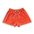 Grown Ladies Terry Shorts - Blocks Rosso