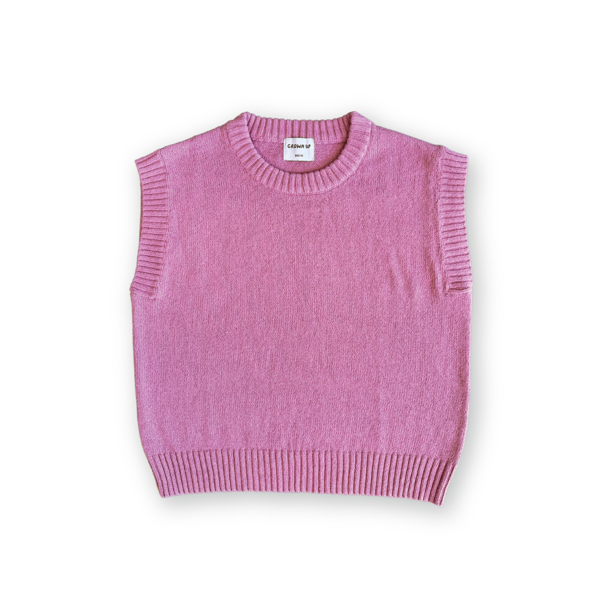 Grown Ladies Jersey Knit Vest - Raspberry