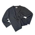 Ladies Merino Blend Knit Pull Over - Charcoal